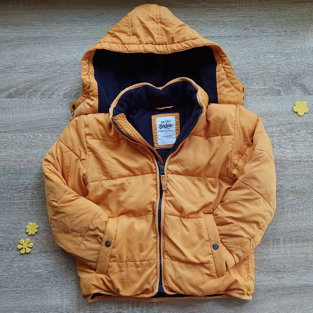 Mini Boden yellow puffer coat 7-8 years - Picture 10 of 16